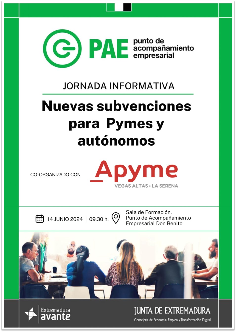 APYME, en colaboración con el PAE, organiza una jornada informativa sobre las nuevas subvenciones para pymes 
