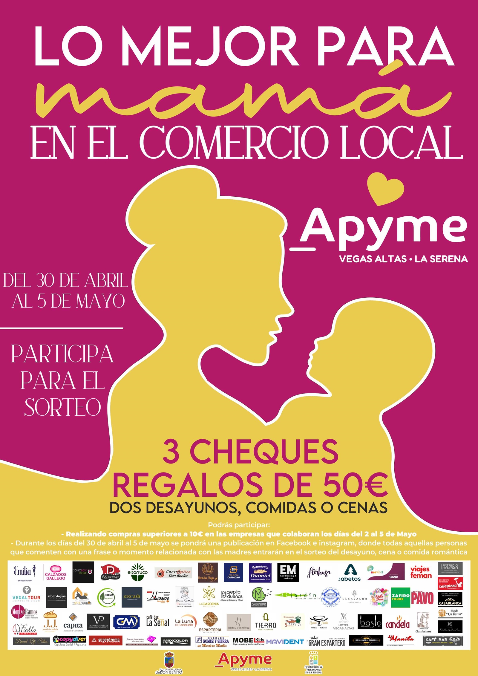 APYME Vegas Altas – La Serena, pone en marcha la campaña para el día de la madre : “Lo mejor para Mamá, en el comercio local”