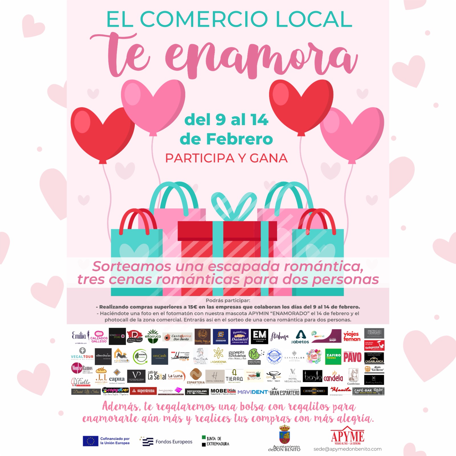 APYME Vegas Altas La Serena pone en marcha la campaña “El Comercio Local Enamora” coincidiendo con el Día de San Valentín