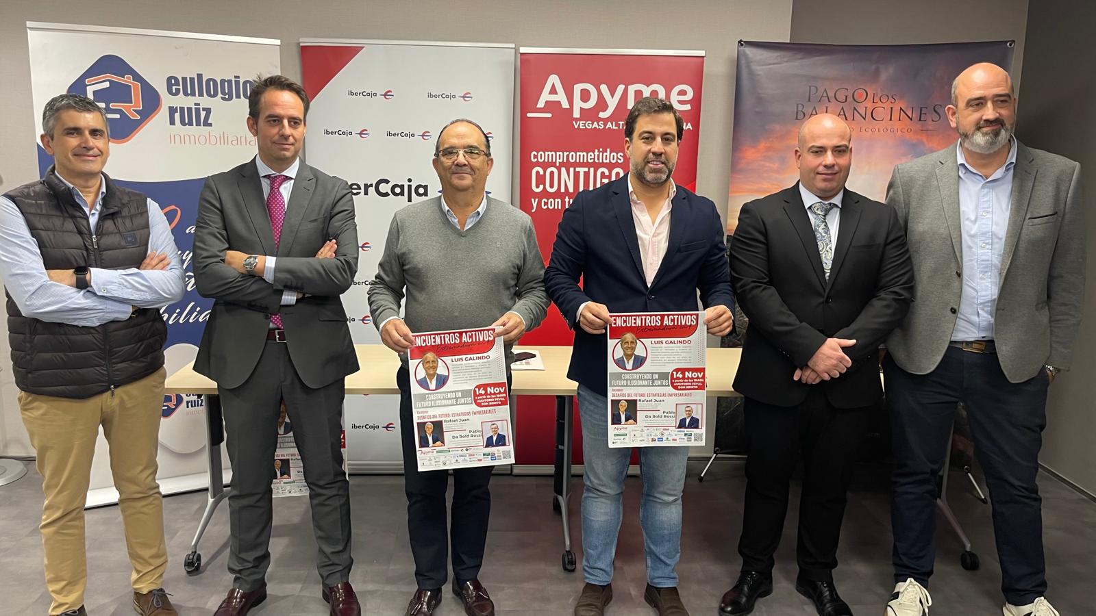 Luis Galindo será el ponente principal en la quinta edición de los “Encuentros Activos, Extremadura en +” que organiza APYME el próximo 14 de noviembre