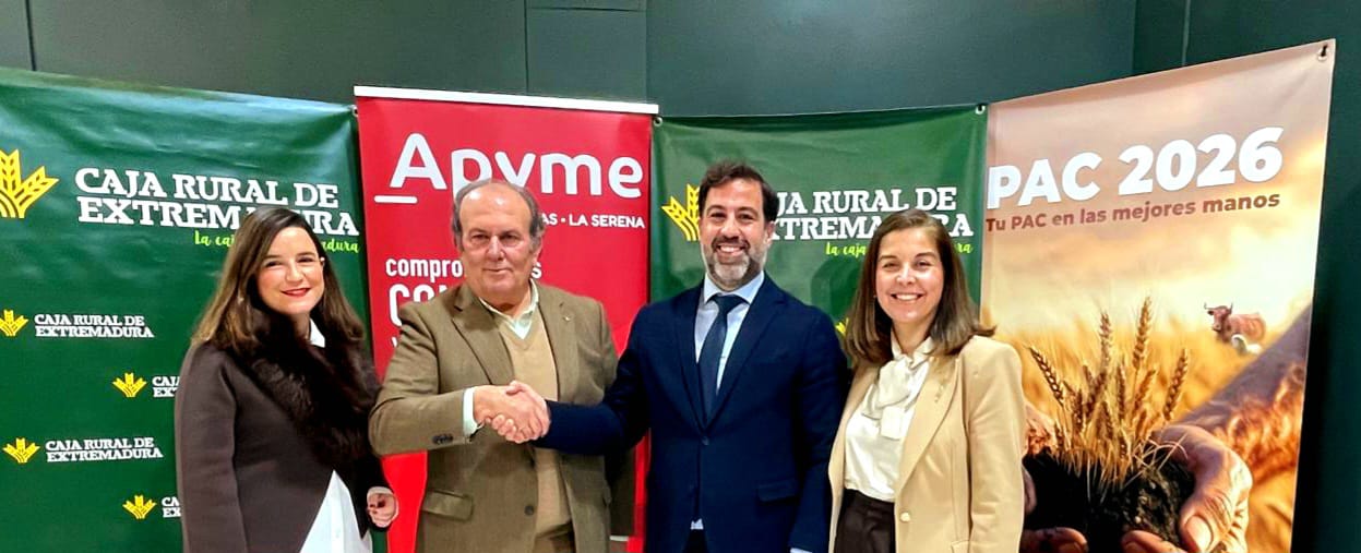 Caja Rural de Extremadura y APYME Vegas Altas La Serena renuevan su colaboración para el apoyo a las empresas de la comarca