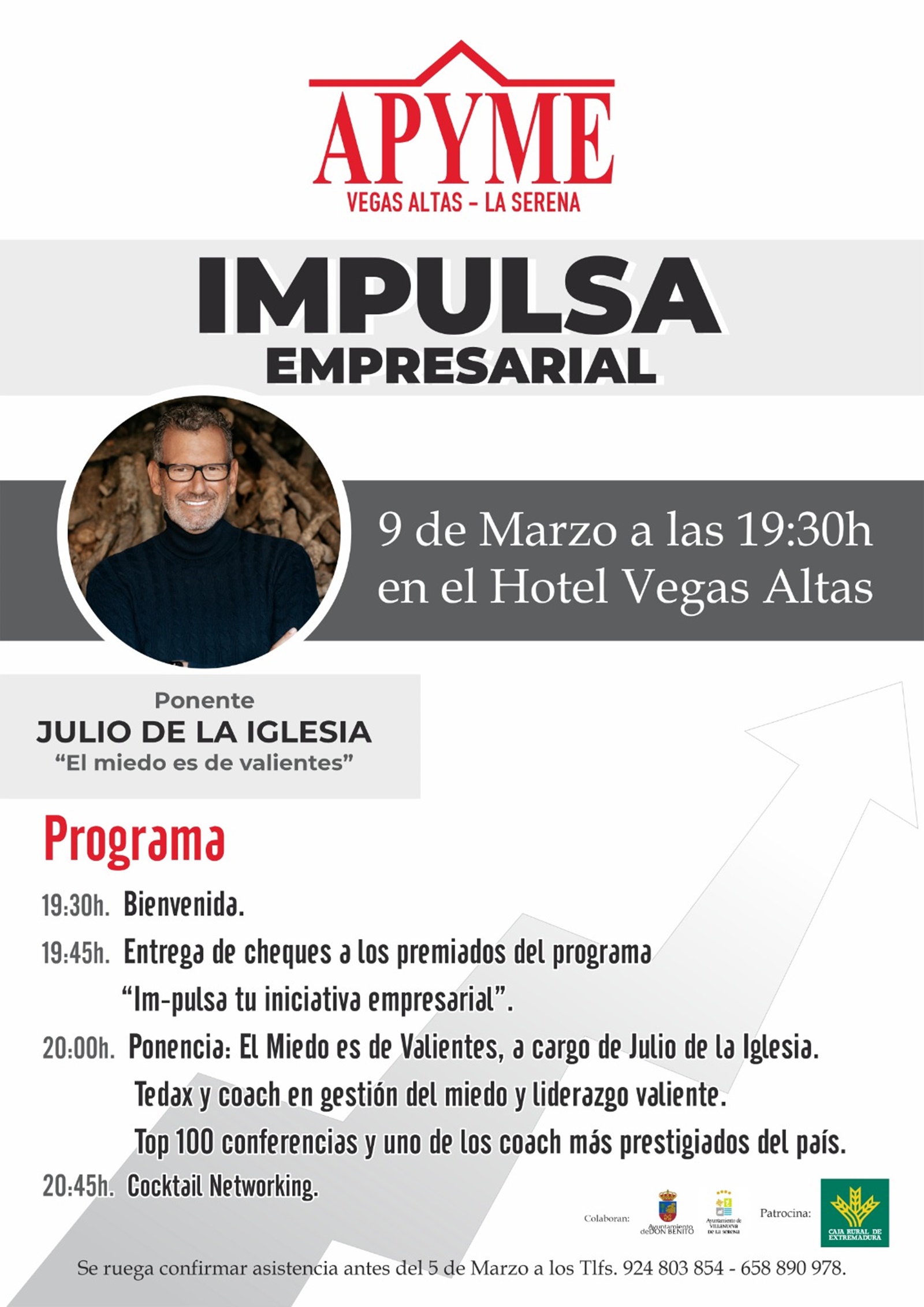 APYME y Caja Rural de Extremadura organizan el acto “IMPULSA EMPRESARIAL”  que contará con una ponencia a cargo de Julio de la Iglesia 