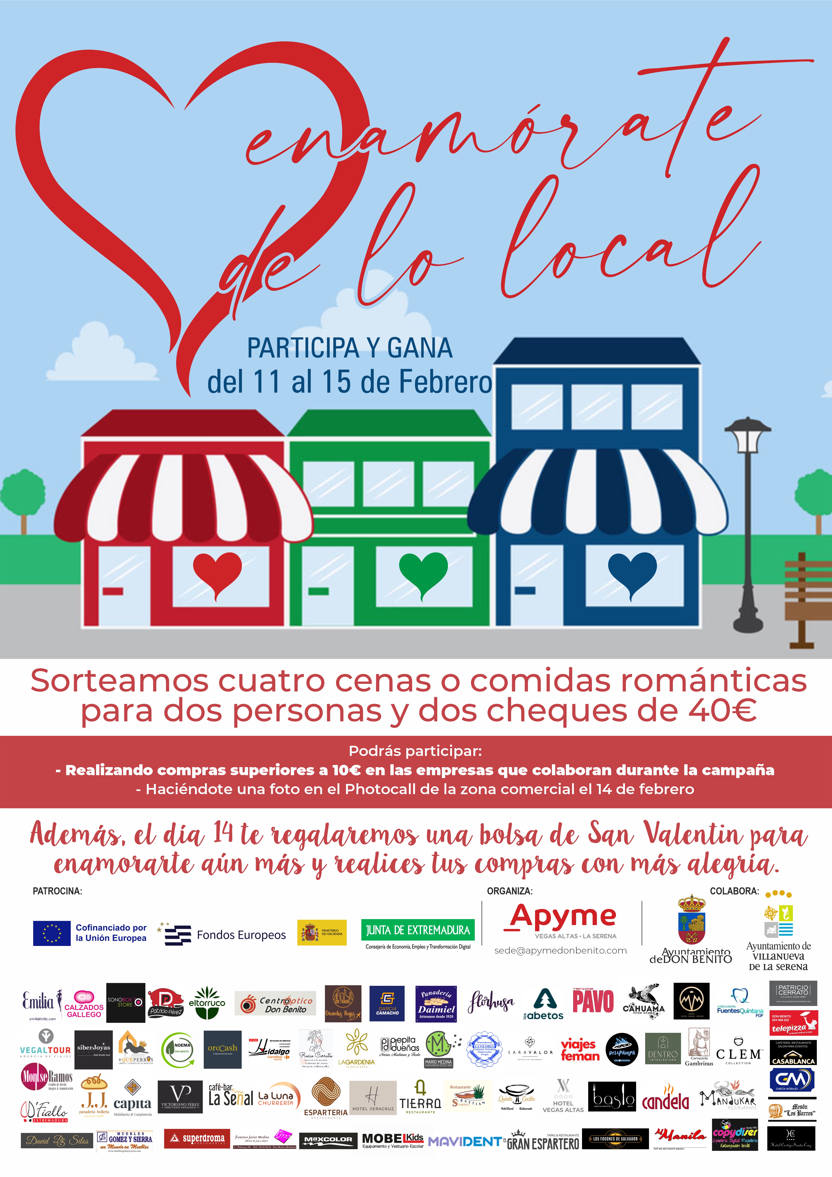 APYME Vegas Altas La Serena pone en marcha la campaña “Enamórate de lo Local” con motivo de San Valentín 