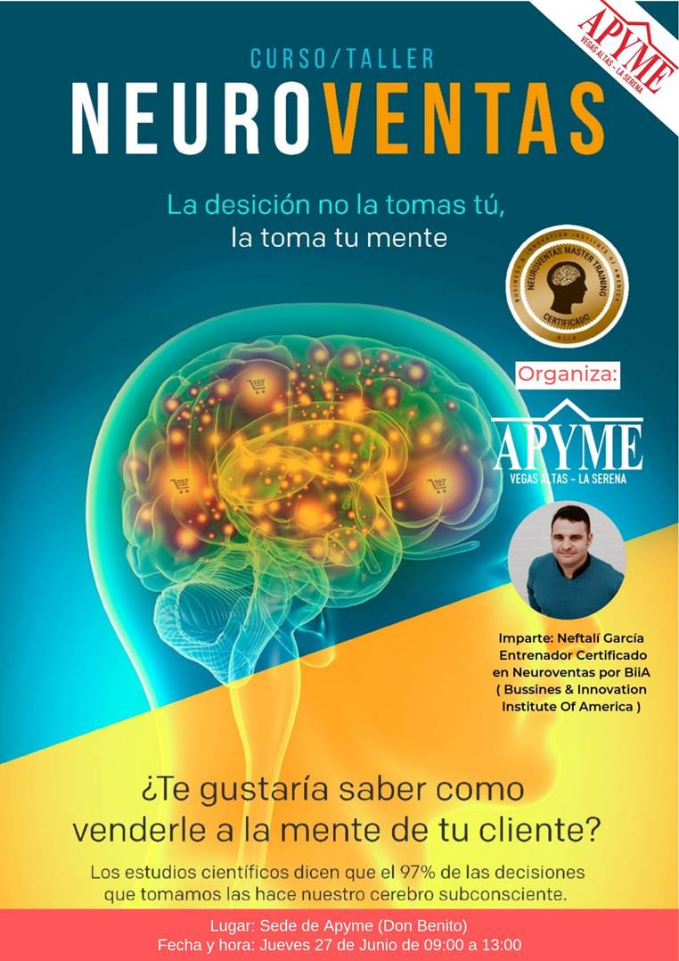 APYME Vegas Altas La Serena organiza  un curso sobre “Neuroventas”
