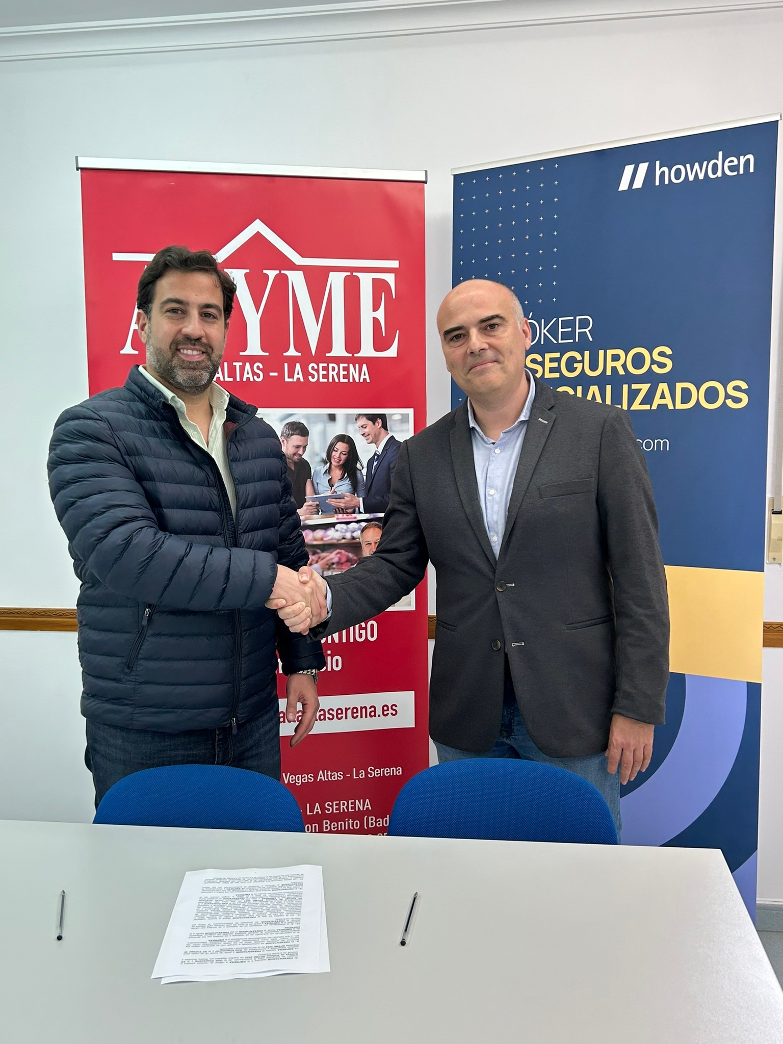 APYME Vegas Altas La Serena y Howden Iberia firman acuerdo de colaboración para la puesta a disposición del asociado el servicio de opiniones de crédito