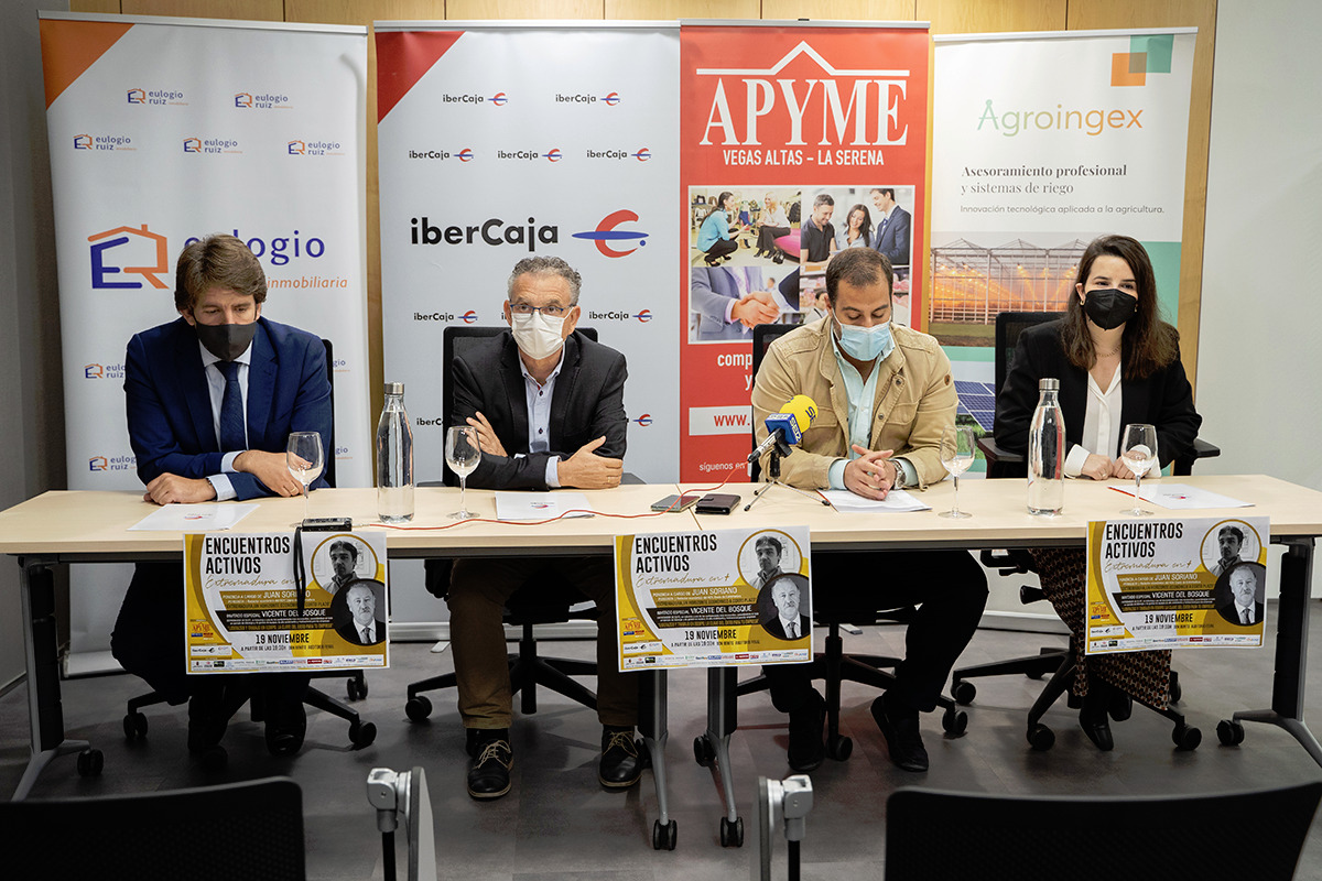 APYME Vegas Altas – La Serena ha presentado sus “Encuentros Activos, Extremadura en Positivo” que contarán con la presencia de Vicente del Bosque