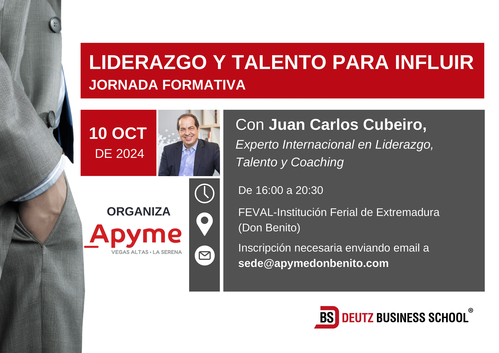 APYME organizó la Jornada “Liderazgo y Talento para Influir” en colaboración con la Deutz Business School a cargo de Juan Carlos Cubeiro