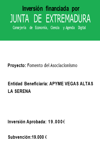 Inversion financiada por la Junta de Extremadura